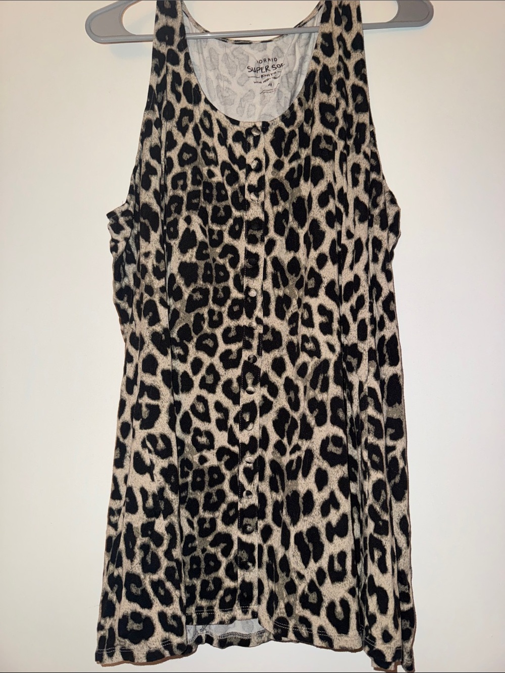 torrid Leopard Print Tank Top in Black and Cream